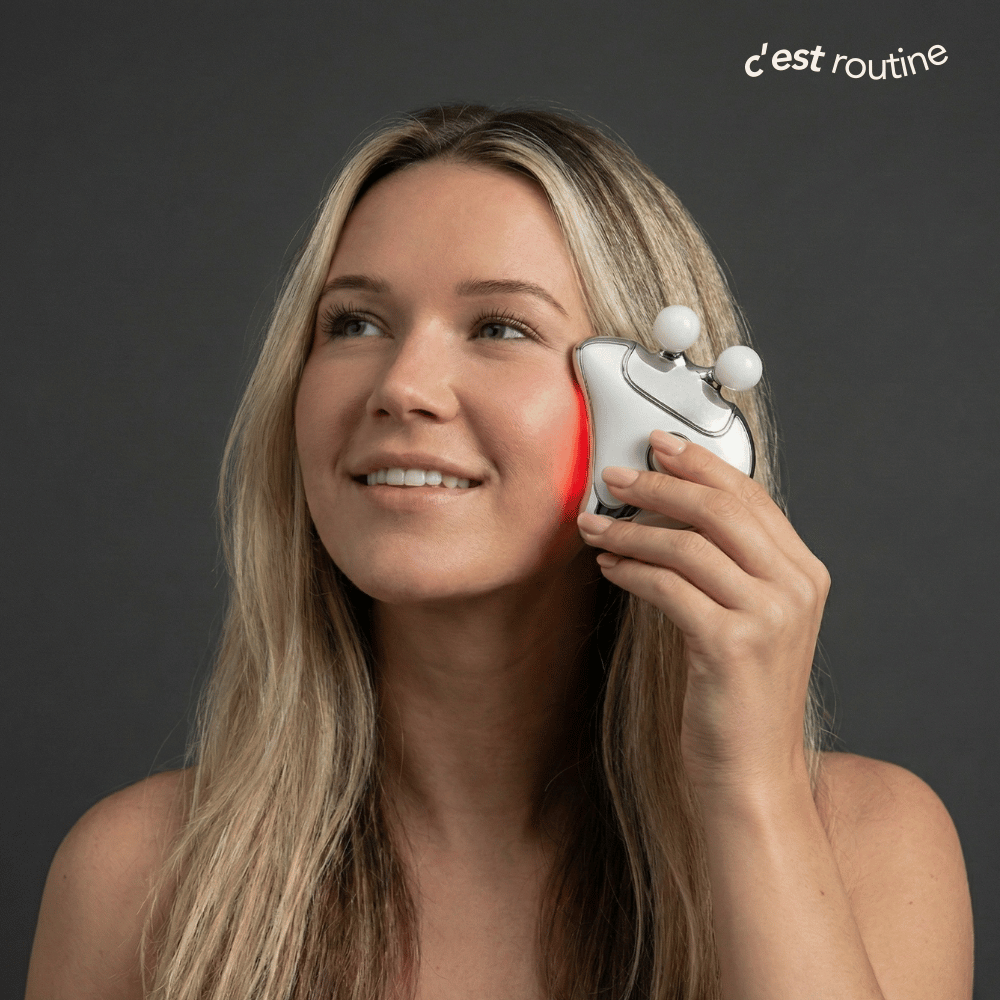 Face-sculping tool with red light 2.0