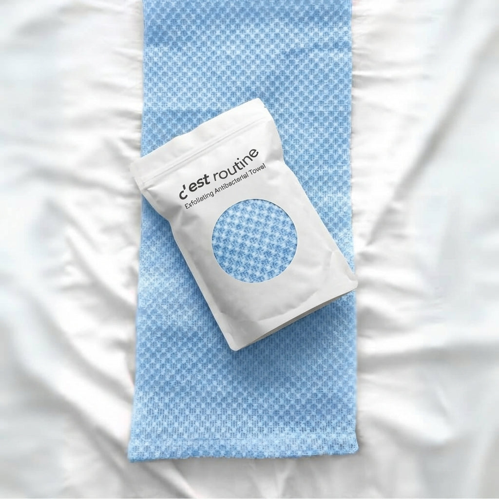 Eksfolierende antibakterielt håndkle
