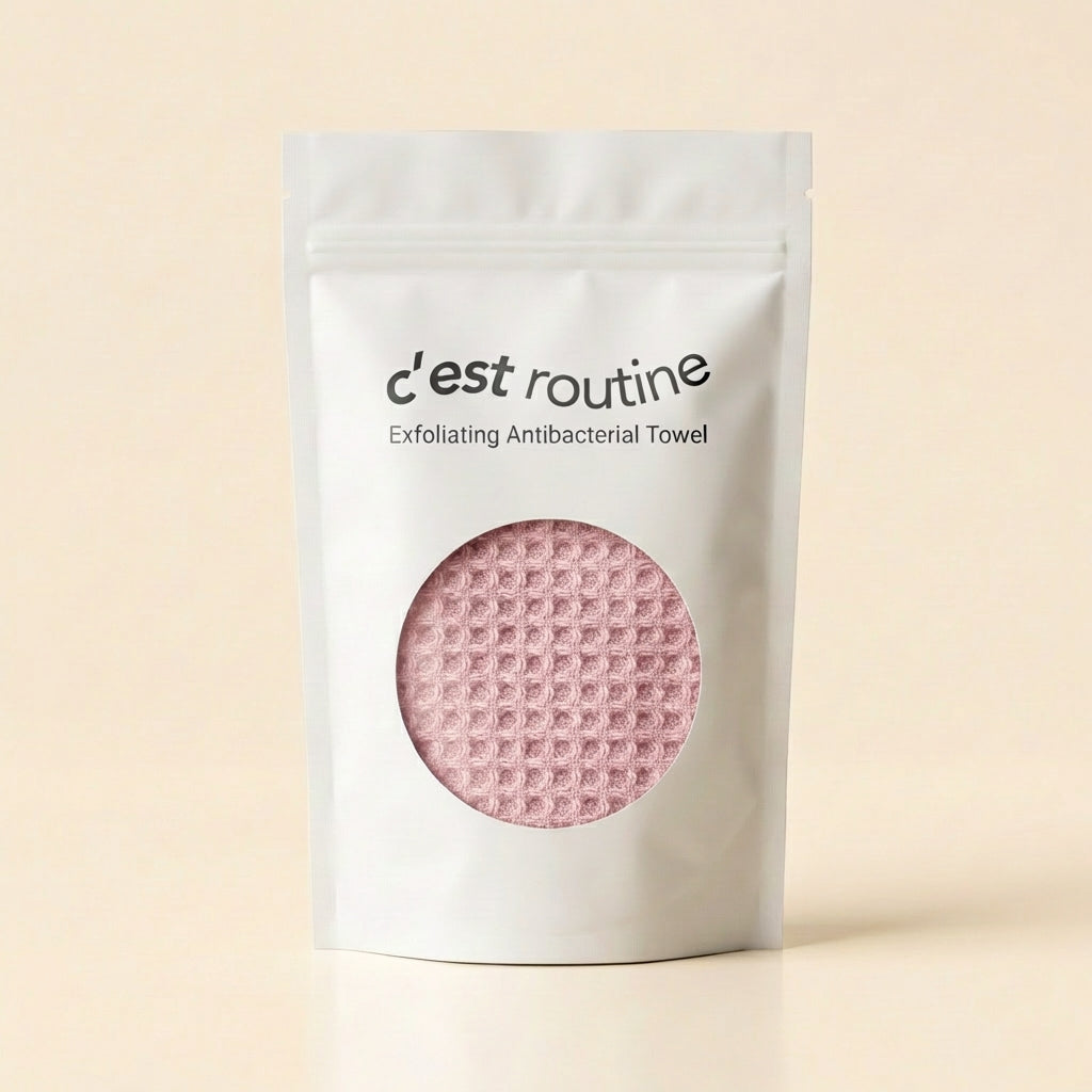 Eksfolierende antibakterielt håndkle