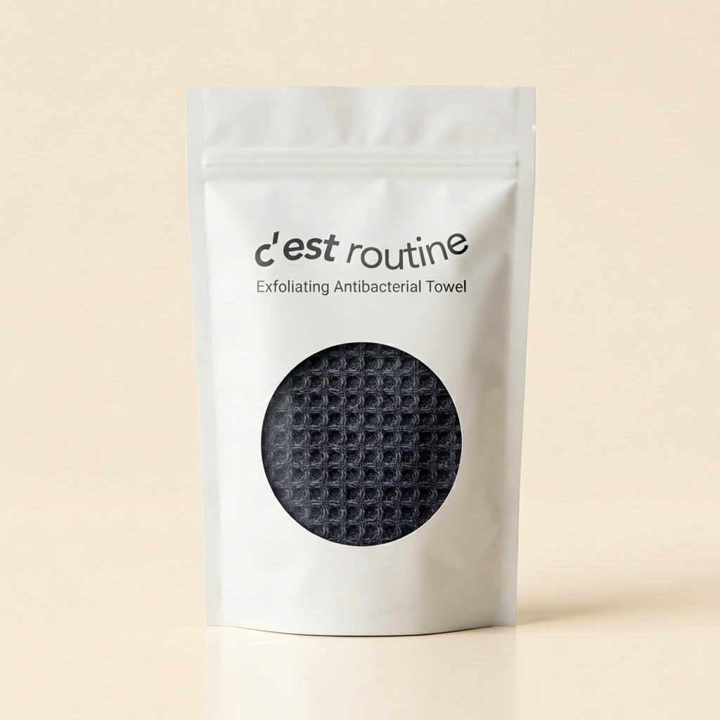 Eksfolierende antibakterielt håndkle